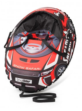 Надувные санки-тюбинг с сиденьем и ремнями Small Rider Snow Cars 3 (Сафари красный)