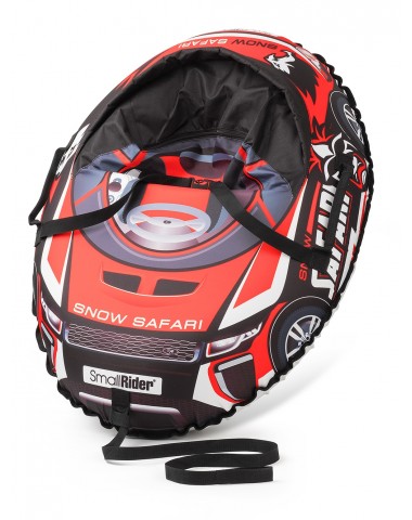 Надувные санки-тюбинг с сиденьем и ремнями Small Rider Snow Cars 3 (Сафари красный)