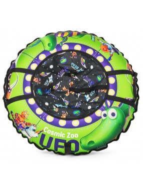 Надувные санки-ватрушка (тюбинг) Small Rider UFO (CZ) (зеленый динозаврик)