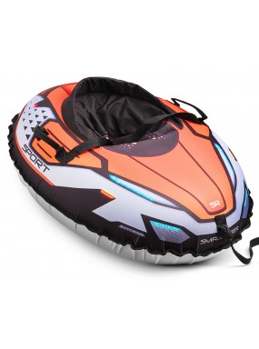 Надувные санки-тюбинг с сиденьем и ремнями Small Rider Asteroid Sport (оранжевый)