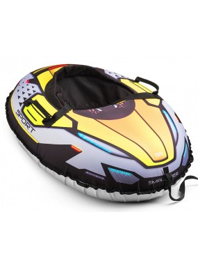 Надувные санки-тюбинг с сиденьем и ремнями Small Rider Asteroid Sport (зеленый)