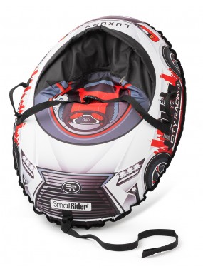 Надувные санки-тюбинг с сиденьем и ремнями Small Rider Snow Cars 3 (LX-красный)