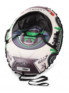 Надувные санки-тюбинг с сиденьем и ремнями Small Rider Snow Cars 3 (LX-зеленый)