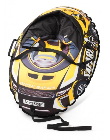 Надувные санки-тюбинг с сиденьем и ремнями Small Rider Snow Cars 3 (Сафари желтый)
