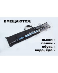 Чехол для лыж горных, беговых, сноуборда 210 см LDR черный / серый