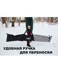 Чехол для лыж горных, беговых, сноуборда 210 см LDR черный / серый