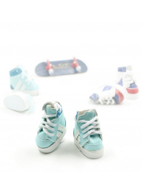 Кроссовки для фингерборда высокие голубые