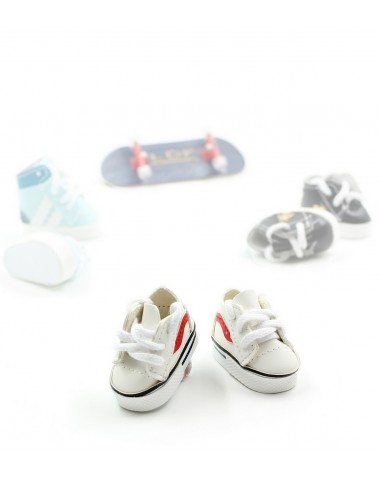 Кроссовки для фингерборда бело-красные