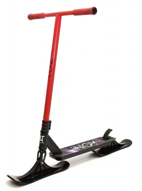 Трюковый самокат AT INOY 2022 с лыжами красный