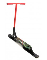 Трюковый самокат AT SWORD 2022 с лыжами красный