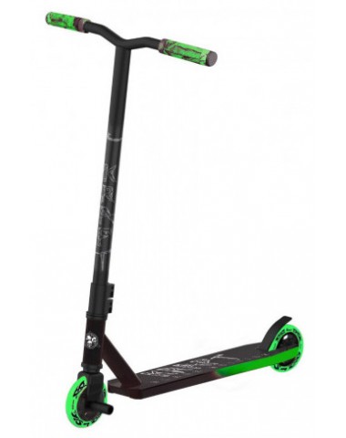 Самокат трюковый Haevner KRAFT BLACK EDITION черный/зеленый