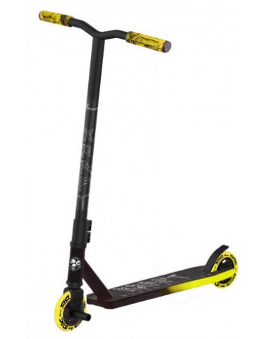 Самокат трюковый Haevner KRAFT BLACK EDITION черный/желтый