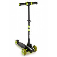 Самокат с ревом мотора, свет.колесами, свет.платформой Small Rider Premium Pro 2 (лайм) трехколесный / кикборд