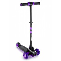 Самокат с ревом мотора, свет.колесами, свет.платформой Small Rider Premium Pro 2 (фиолетовый) трехколесный / кикборд