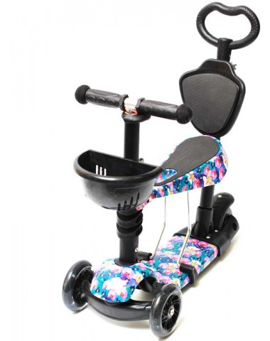 Самокат scooter  5в1 цветы 2