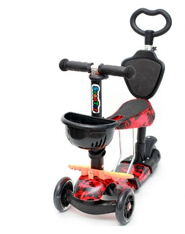 Самокат scooter  5в1 пламя