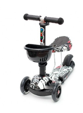 Самокат scooter  3в1 черно-белый