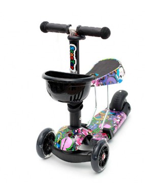 Самокат scooter 3в1 джунгли Самокат scooter 3в1 джунгли