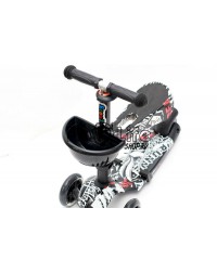 Самокат scooter  3в1 черно-белый