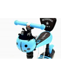 Самокат scooter 5в1 божья коровка голубой