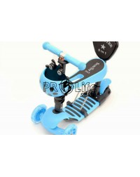 Самокат scooter 5в1 божья коровка голубой