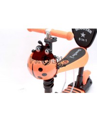Самокат scooter 5в1 божья коровка оранжевый Самокат scooter 5в1 божья коровка оранжевый