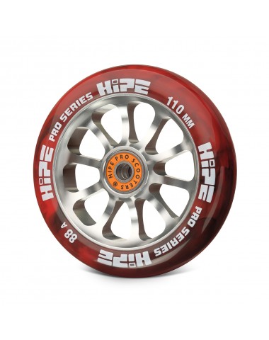 Колесо HIPE H7 110*26 red/silver для трюкового самоката