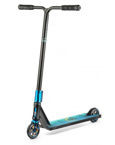 Самокат Fox V-tech 01 black/neo-blue  2022 Трюковый для детей / подростков