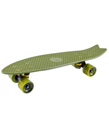 Миникруизер FISHBOARD 23" Abec 7 chrome dark green Пенни борд для детей / подростков