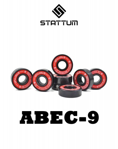 Подшипники Stattum ABEC-9 красный chrome box