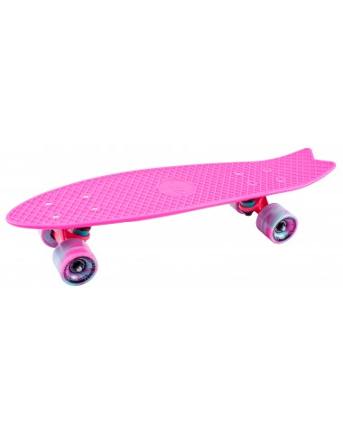 Миникруизер FISHBOARD 23" Abec 7 chrome pink Пенни борд для детей / подростков