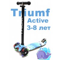Самокат Triumf SKL-07LP maxi print dolphin трехколесный / кикборд