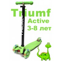 Самокат triumf  SKL-07L maxi flash  зеленый трехколесный / кикборд