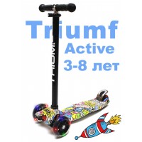 Самокат Triumf SKL-07LP maxi print rocket трехколесный / кикборд