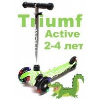 Самокат Triumf  SKL-06AHP mini up flash print racer трехколесный / кикборд