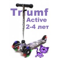 Самокат Triumf  SKL-06AHP mini up flash print forest трехколесный / кикборд