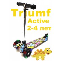 Самокат Triumf  SKL-06AHP mini up flash print rocket трехколесный / кикборд