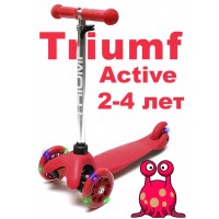 Самокат Triumf  SKL-06AH mini up flash красный трехколесный / кикборд
