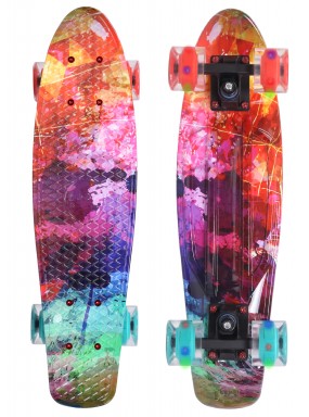 Скейтборд пенни борд LDR Abstract для детей / подростков со светящимися колесами Скейтборд пенни борд LDR Abstract для детей / подростков со светящимися колесами