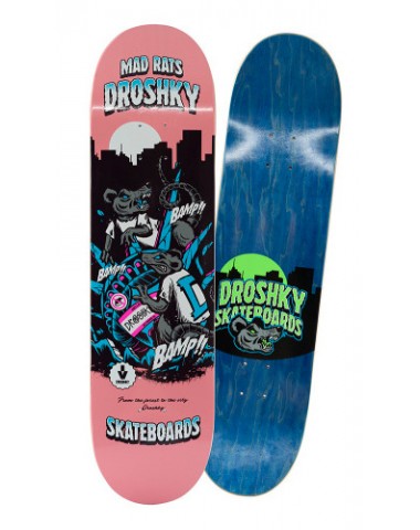 ДЕКА Droshky Deck Mad Rats Pink 8x31.75 для скейтборда