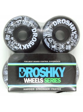 Комплект колес Droshky Wheel Badger Series Night Black Wheel 52mm 100A Round shape