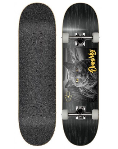 Скейтборд в сборе Droshky Deck Cat Eye Series Gold-Black Background 8x31.75 Трюковый для детей / подростков