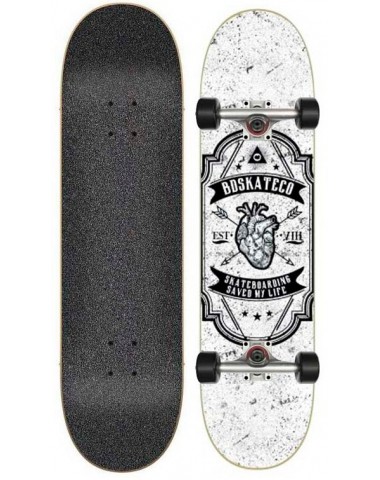 Скейтборд в сборе BD Heart White 8.0x31.75 Трюковый для детей / подростков