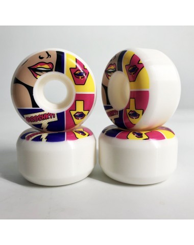 Комплект колес Droshky Wheel POP Art Series Monroe White Wheel 52mm 102A XB shape для скейтборда