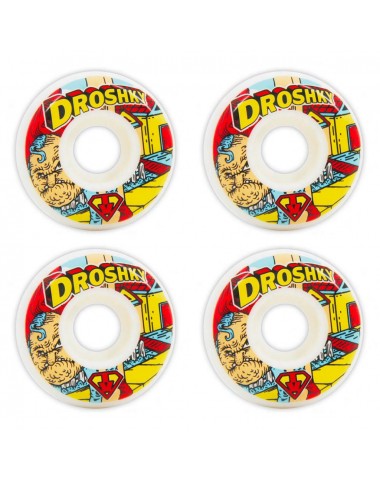 Комплект колес Droshky Wheel Old Superhero Series Old Man White Wheel 52mm 100A Round shape для скейтборда