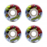 Комплект колес Droshky Wheel Old Superhero Series Slowly Flash White Wheel  52mm  100A Round shape для скейтборда