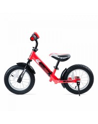 Беговел с ревом мотора, светодиодами и надувными колесами Small Rider Roadster 2 AIR Plus NB (красный)