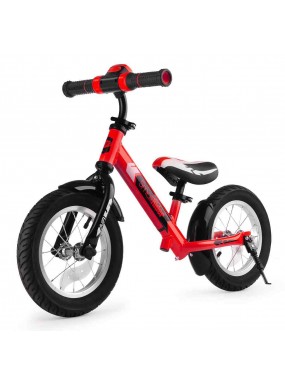 Беговел с ревом мотора, светодиодами и надувными колесами Small Rider Roadster 2 AIR Plus NB (красный)