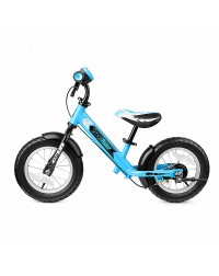 Беговел с ревом мотора, светодиодами и надувными колесами Small Rider Roadster 2 AIR Plus (синий)