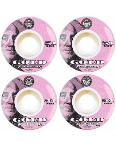 Колёса GOLD WHEELS New Money (Pink) 51 mm для скейтборда